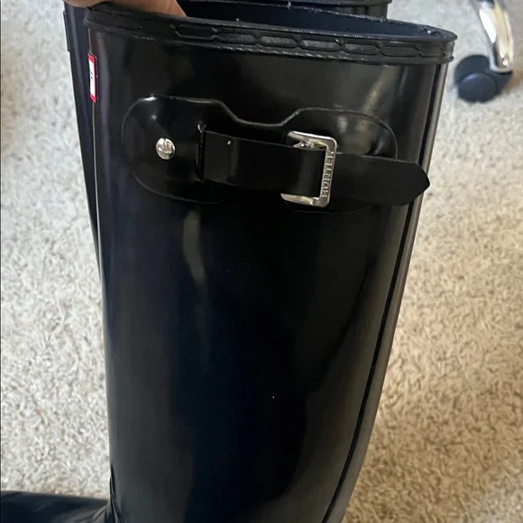 Hunter Glossy Black Tall Boots - Picture 6 of 6